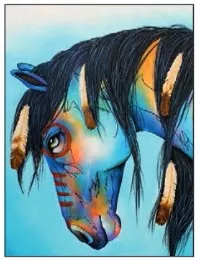 Leanin' Tree Painted Horse Bowing Head Birthday Greeting Card