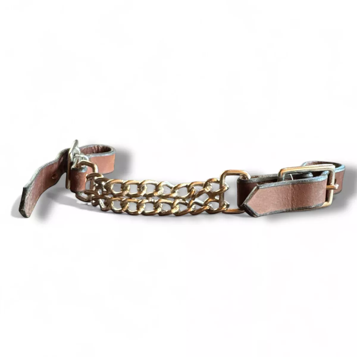 Leather and Chain Chin Strap