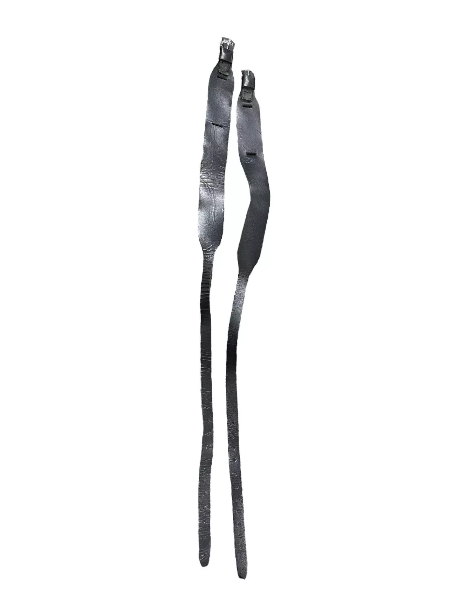 Leather Garter Straps - Black - 24" End To End - USED