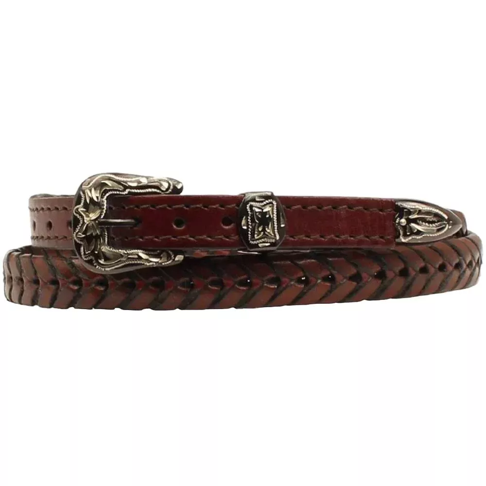 Leather Laced Hatband - 3/8"