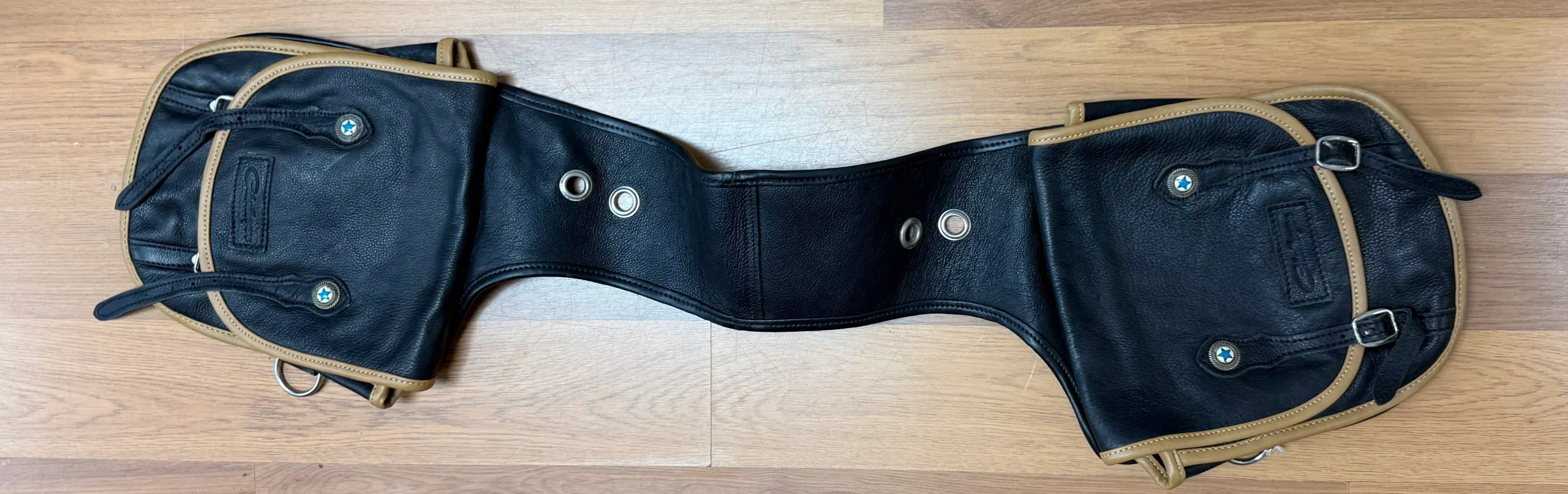 Leather saddle bags