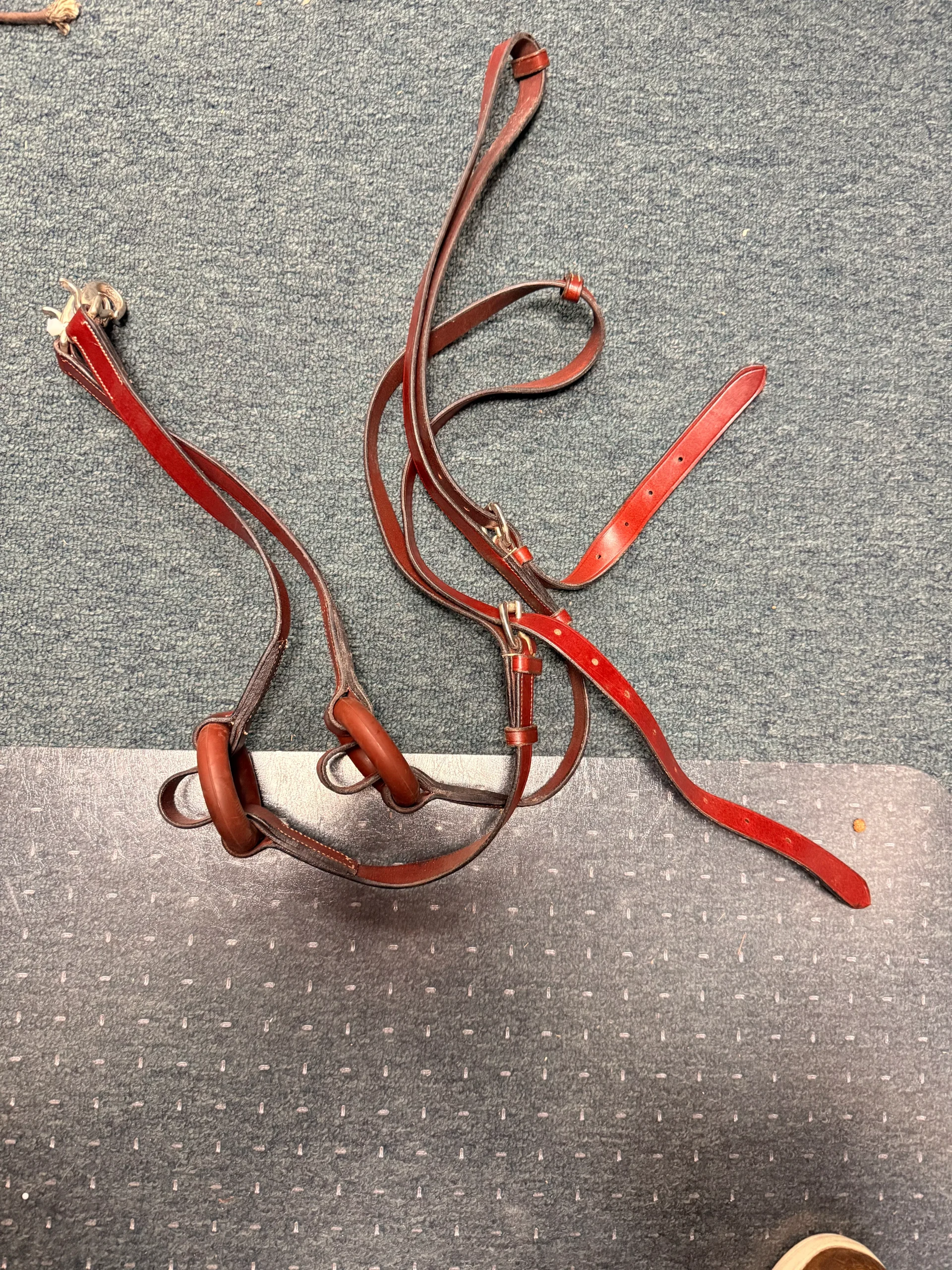 Leather Side Reins with rubber donut