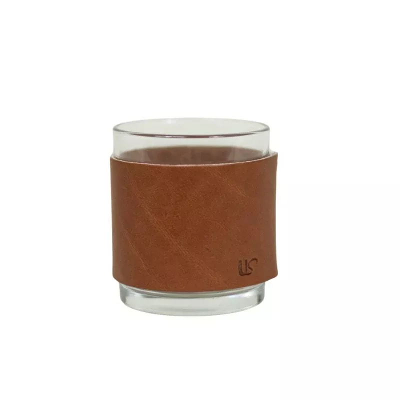 Leather Wrapped Whiskey Glass