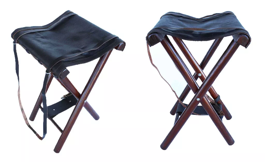 Lightweight All-Purpose Wood Folding Camping Spectator Utility Seat Chair 984126