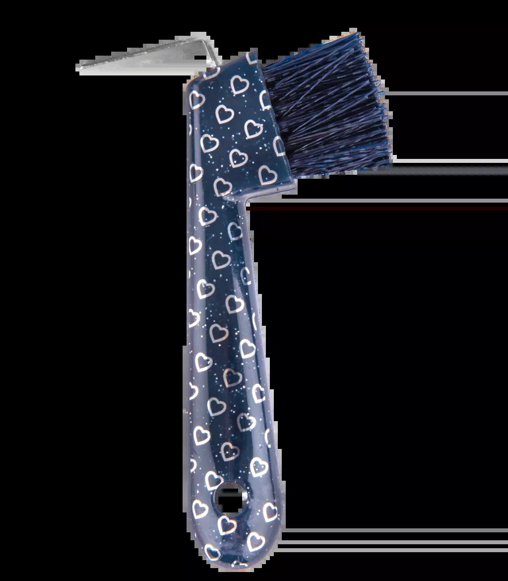 Lucky Hearts Hoof Pick Brush