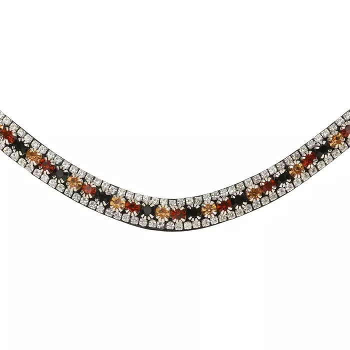 LUMIERE AMBER CRYSTAL BROWBAND - BROWN - FULL