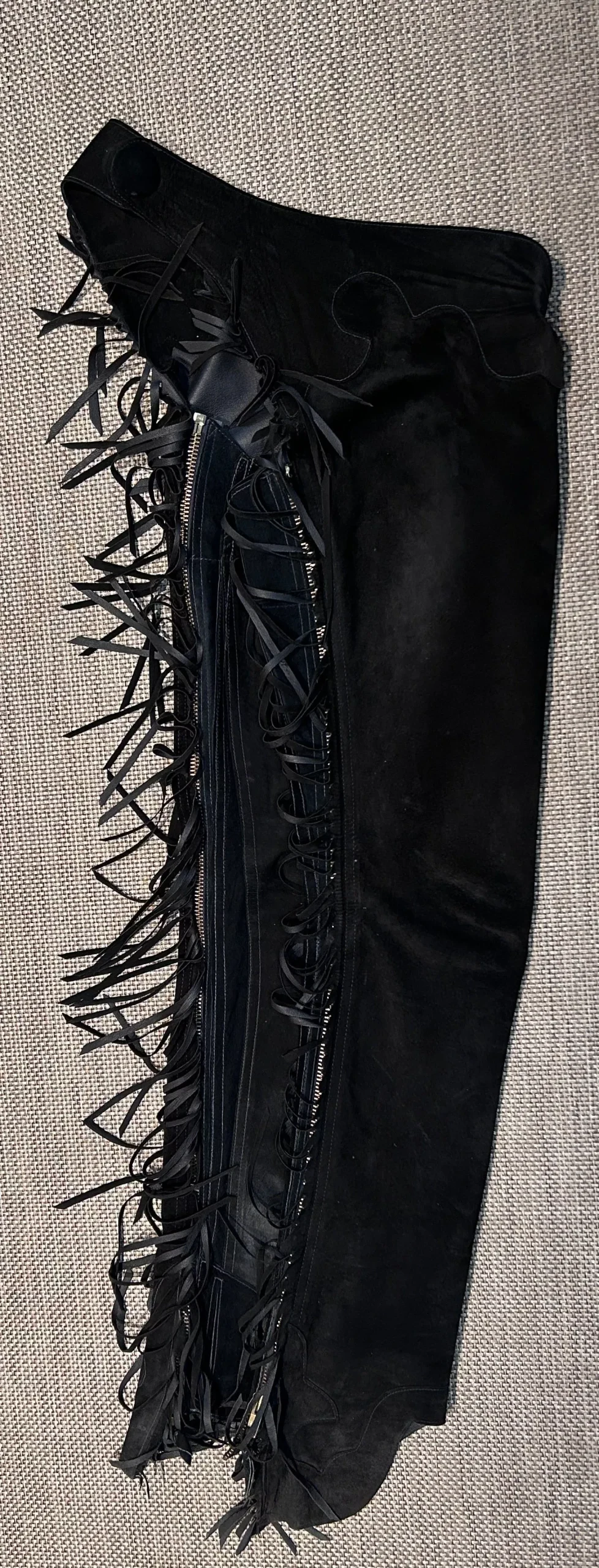 Lynn Saunders Black Suede Chaps Light-Weight