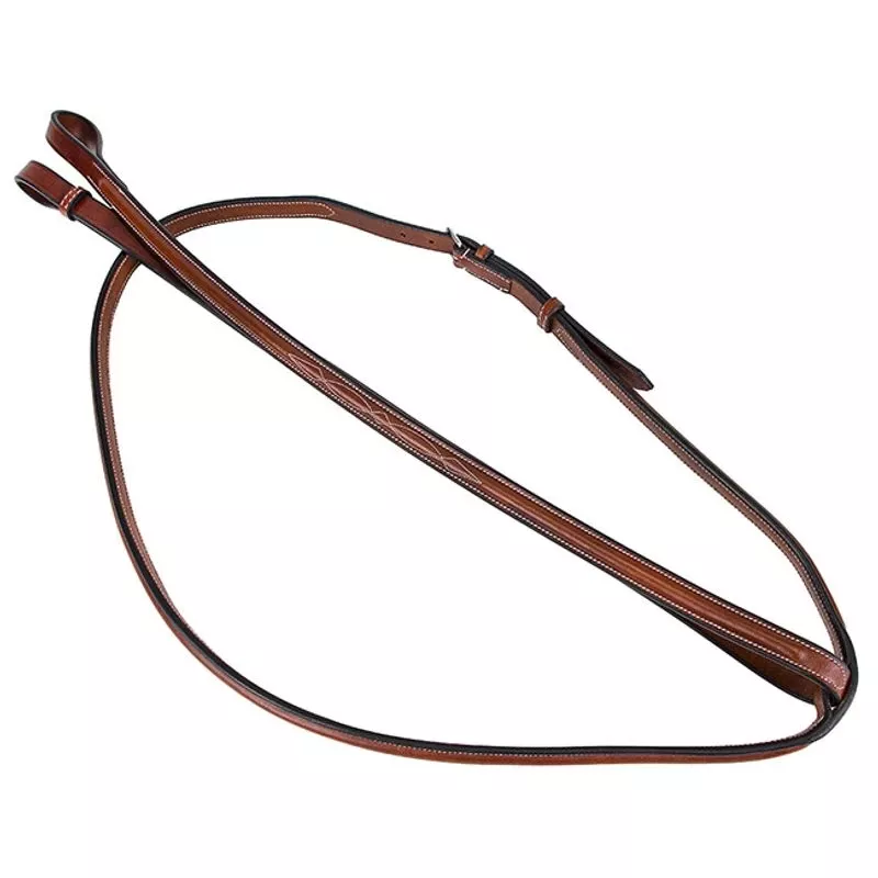 M. Toulouse Fancy Stitched Raised Standing Martingale – Cognac