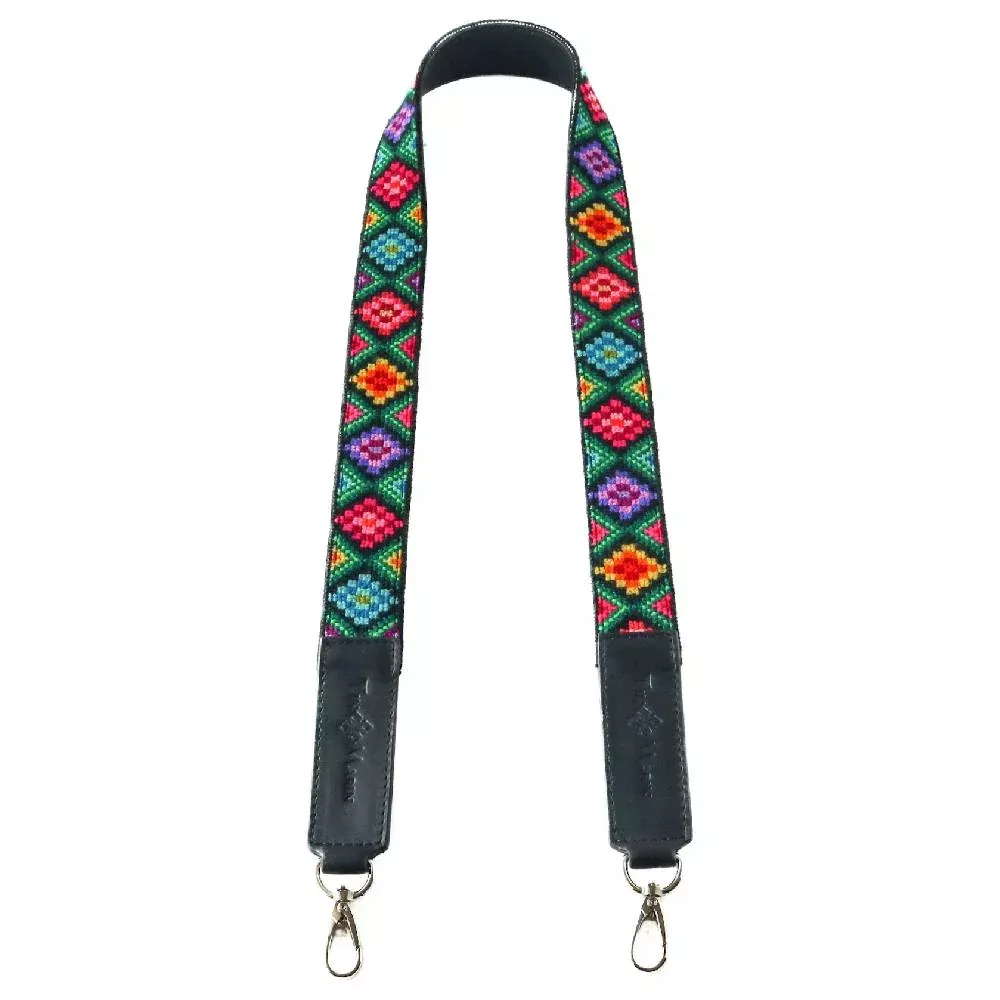 Mai Woven Bag Strap - Black & Multi