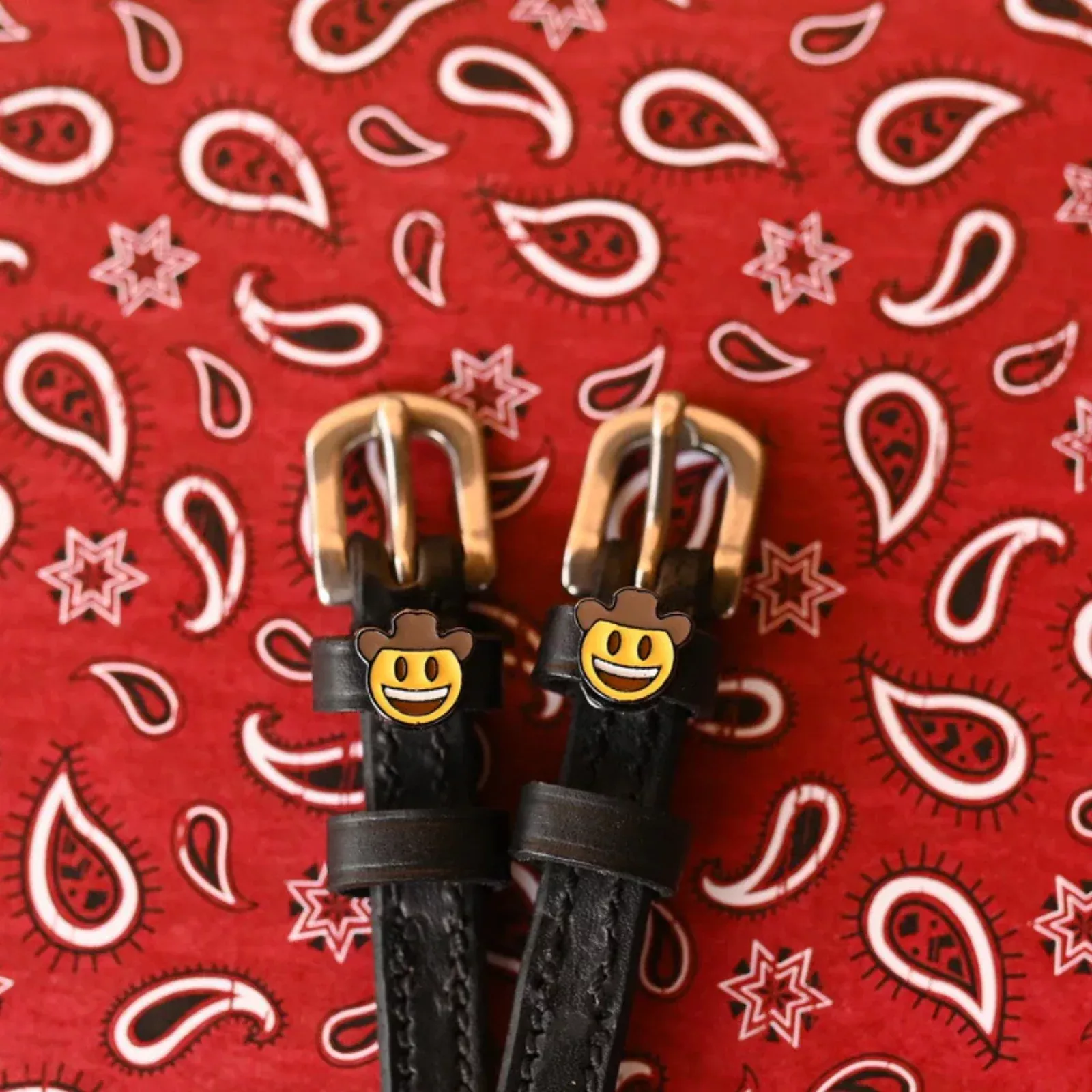 Mane Jane Spur Straps in Cowboy Emoji - 17"