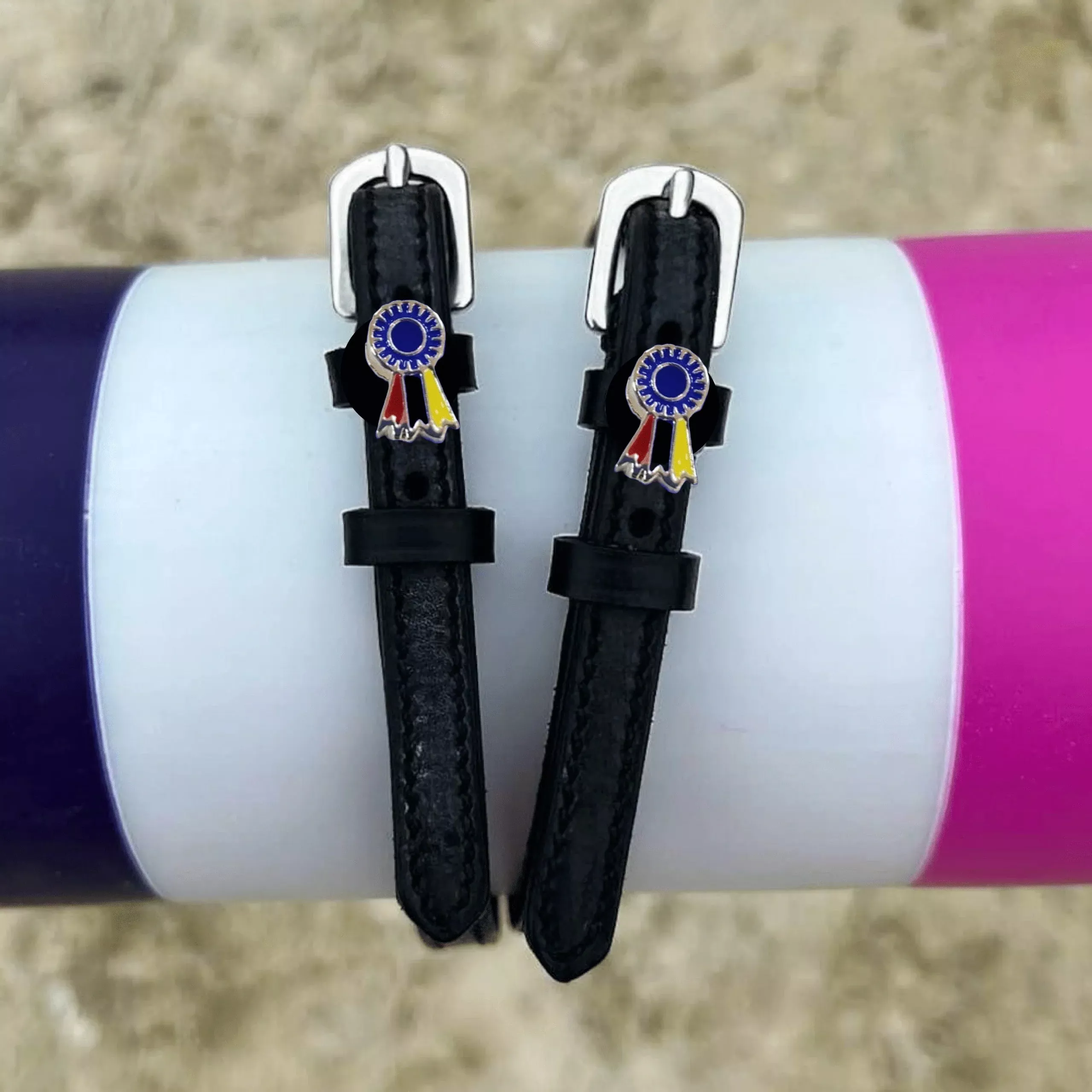 Mane Jane Spur Straps in Tri-Color Ribbon - 17"