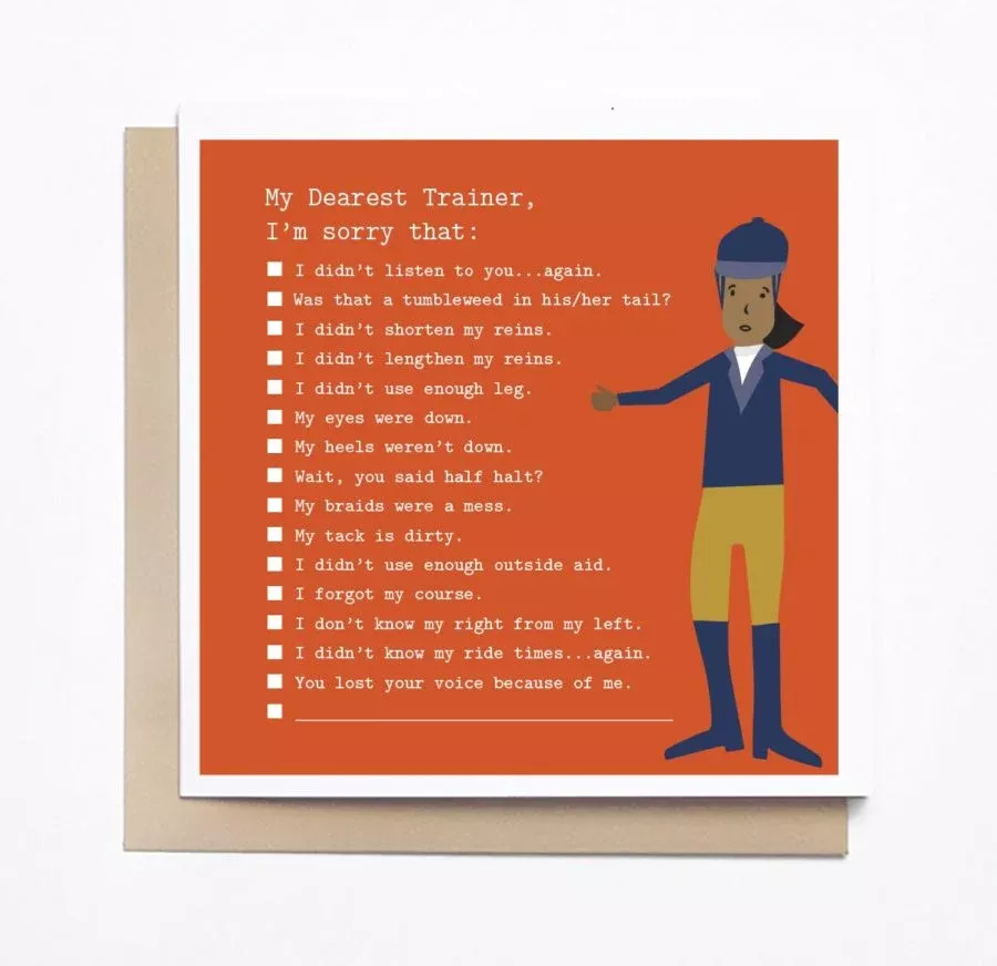 Mare Modern Goods "I'm Sorry Trainer..." Card