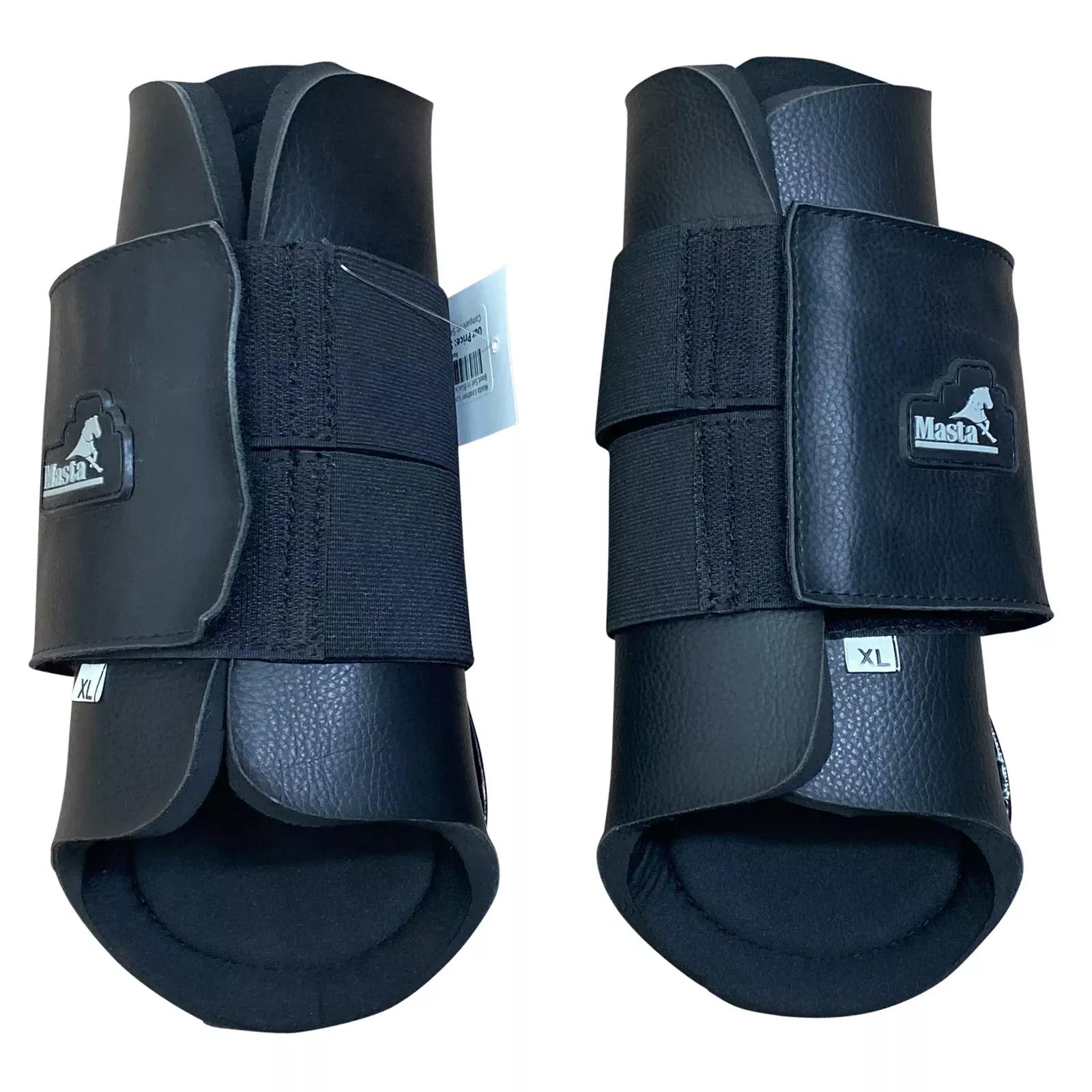 Masta Leather Look Neoprene Brushing Boot Set in Black - XL