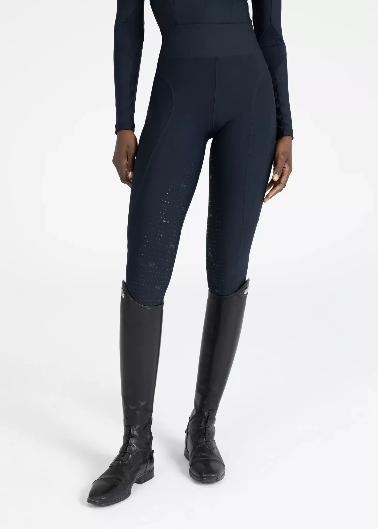 Maximilian Equestrian Outline Riding Leggings - Atlantic