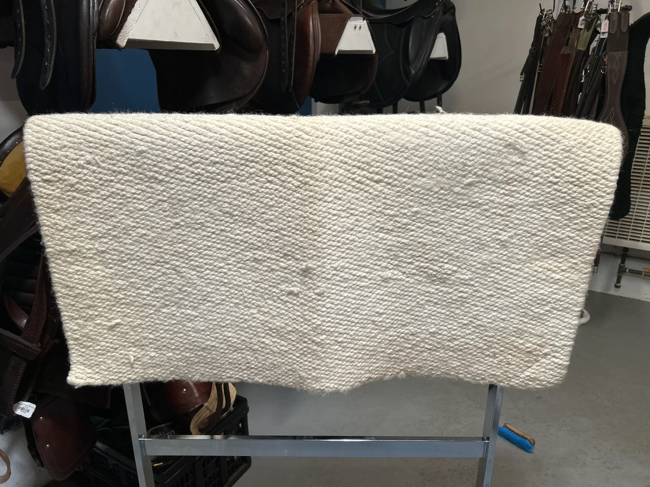 Mayatex Heavy Wool Saddle Blanket - Cream 32x34 inches