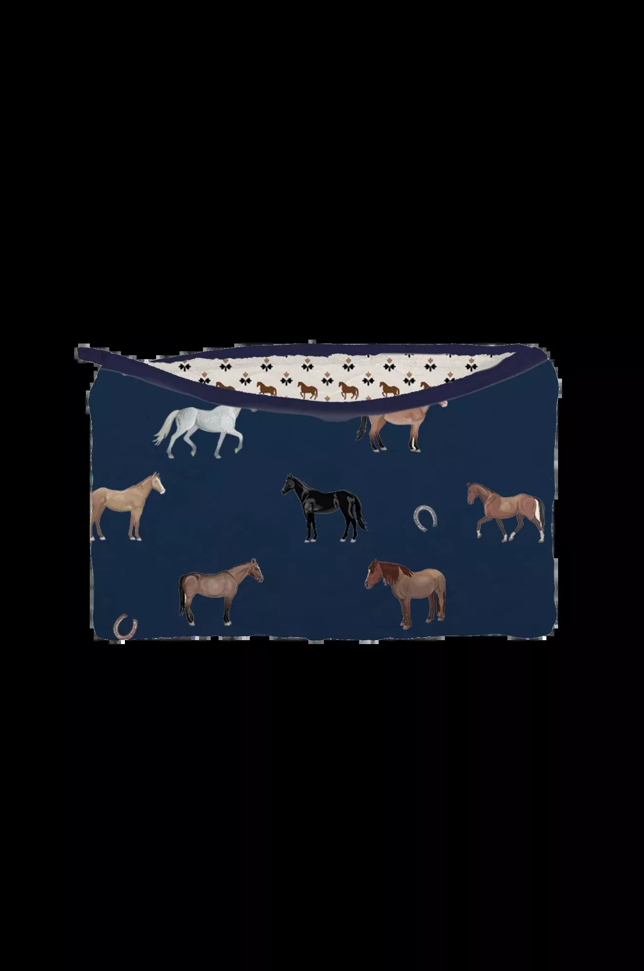 Meadow Herd Navy Small Makeup Bag