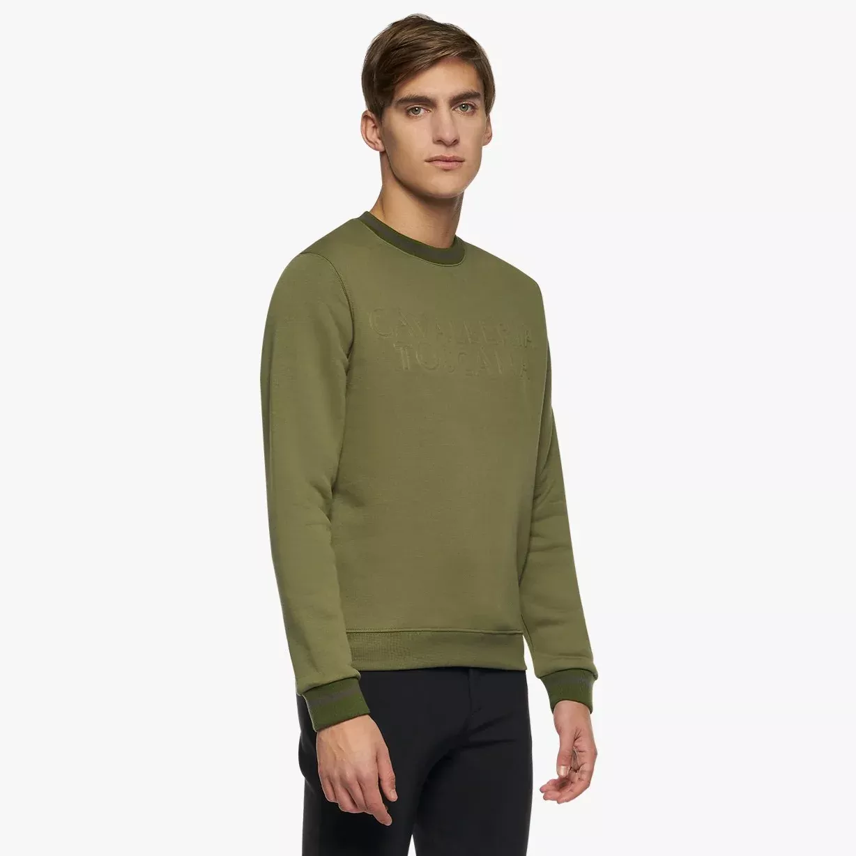 Men's CT Crewneck Sweater with Raised Logo