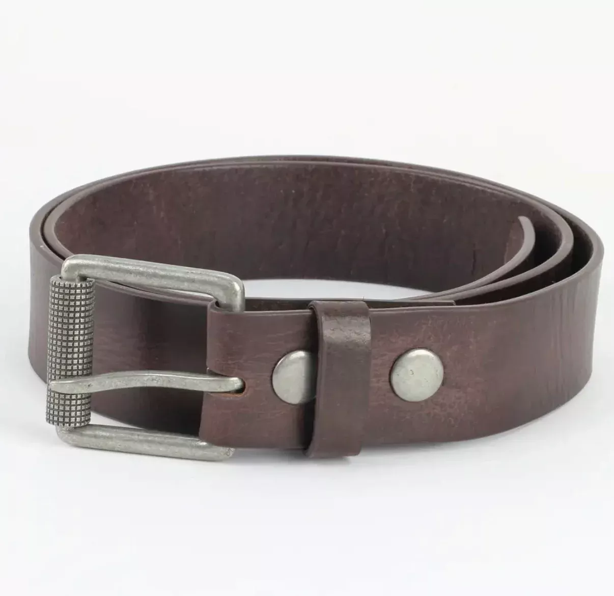 Men's Distressed Brown Leather Belt