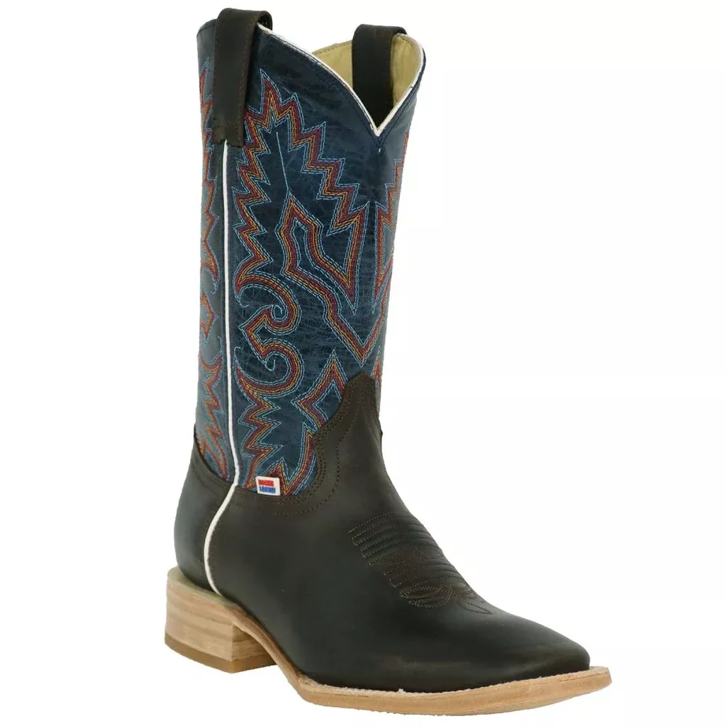 Men’s Rockin Leather Chocolate Cowhide Western Boot