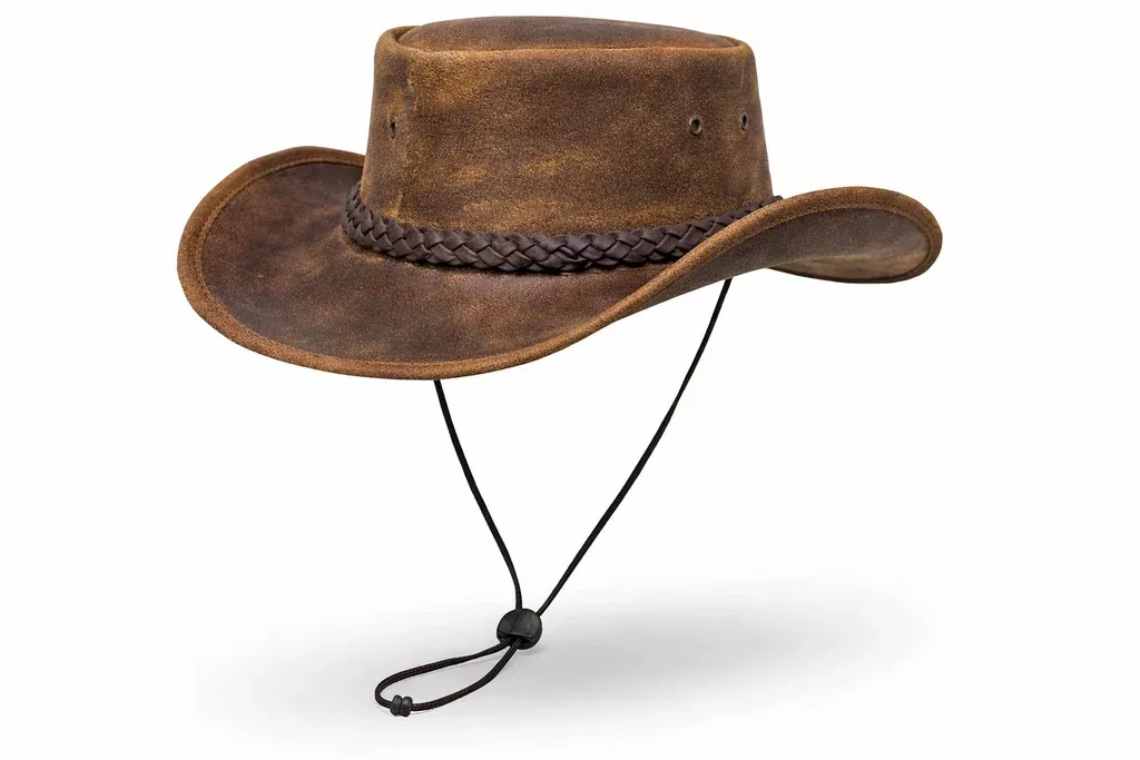 Men's Western Outback Waterproof Oiled Crushable Leather Hat 24H08