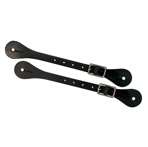 Mens Spur Strap Bridle Leather Black