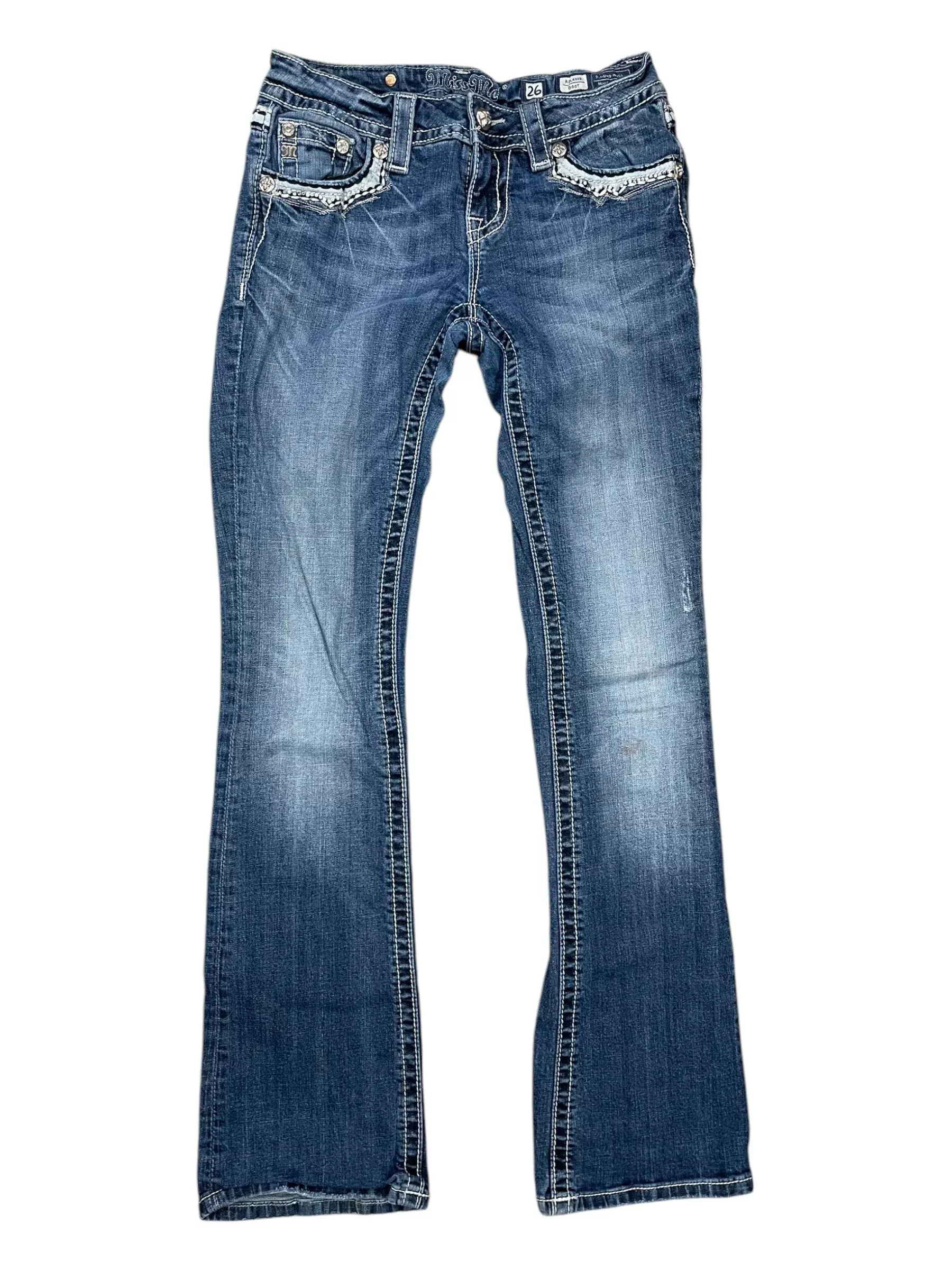Miss Me Jeans - Denim - 26 Relaxed Boot - USED