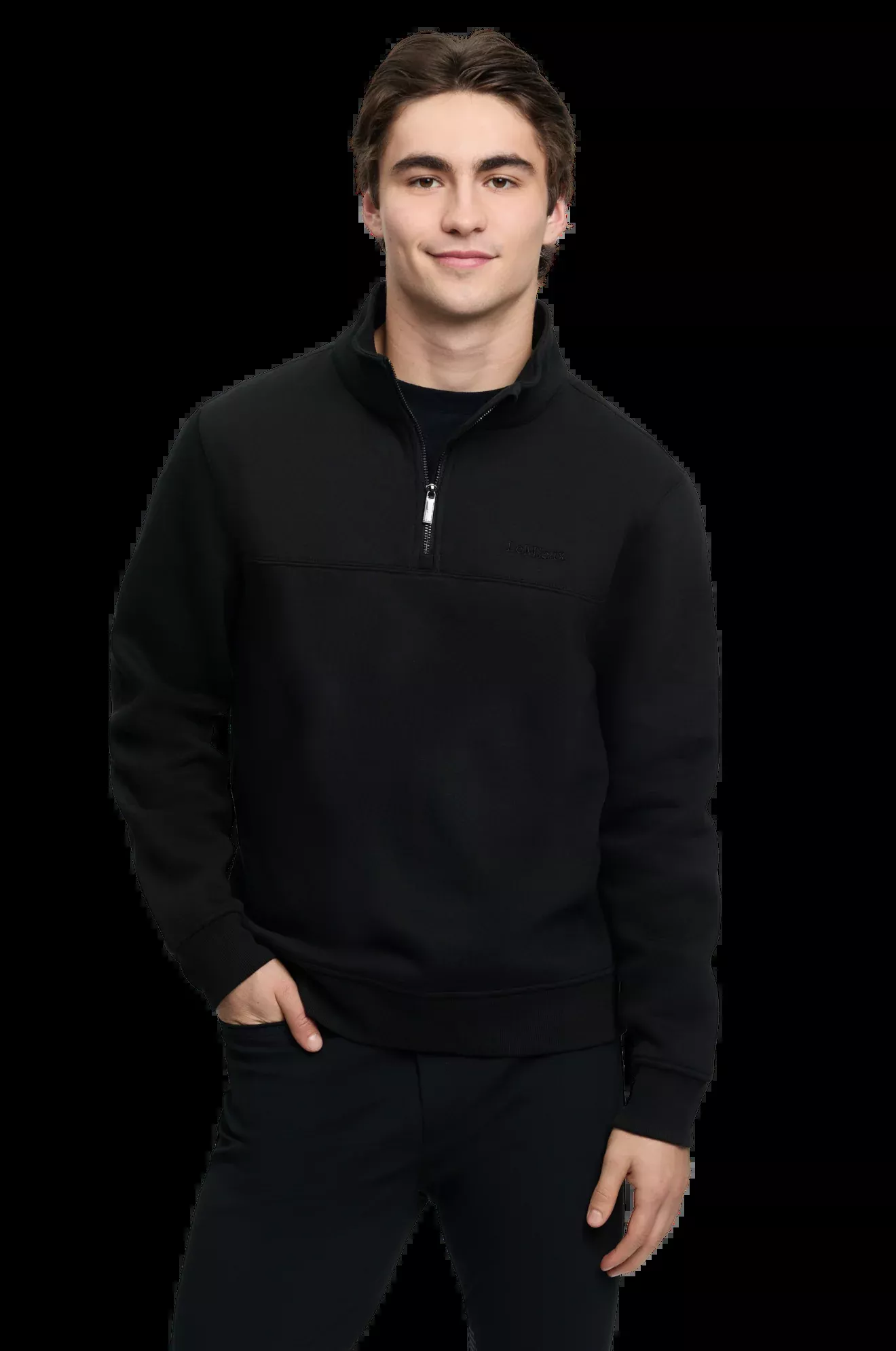 Mns Quarter Neck Sweat