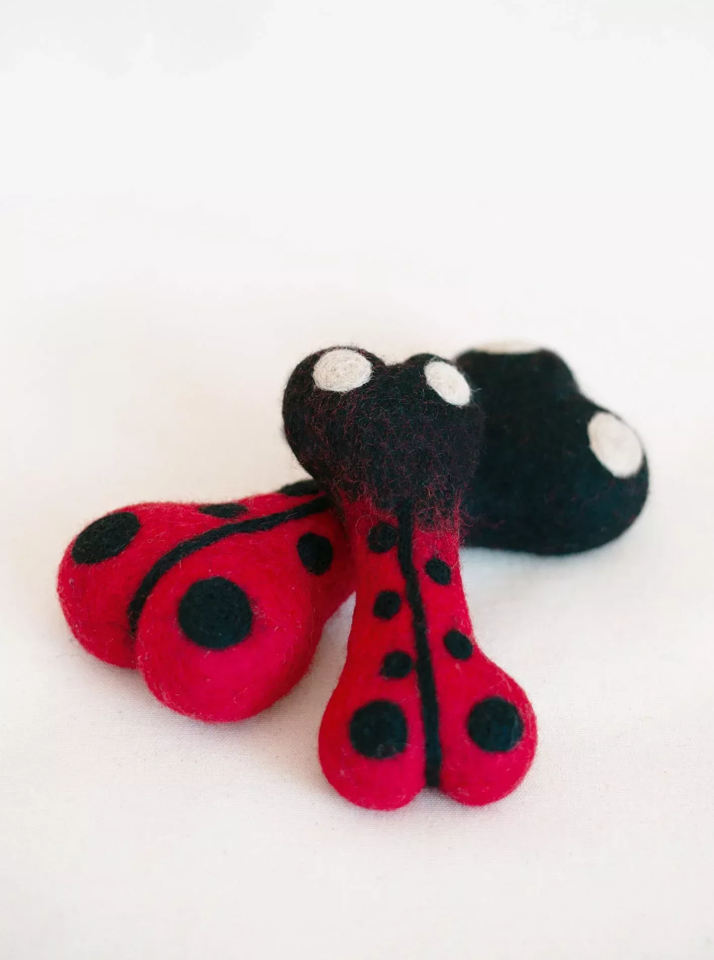 MODERNBEAST - Ladybug Wool Bone Dog Toy