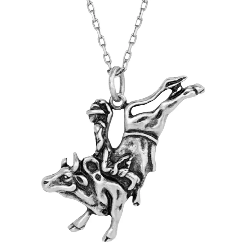 Montana Silversmith Bull Rider Pendant Necklace