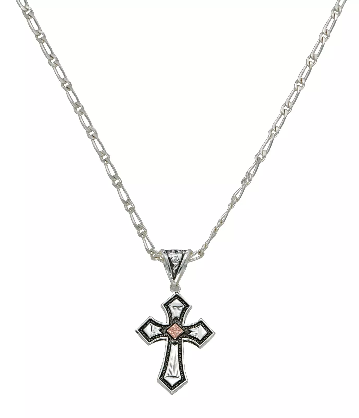 Montana Silversmiths Antique Copper Diamond Cross