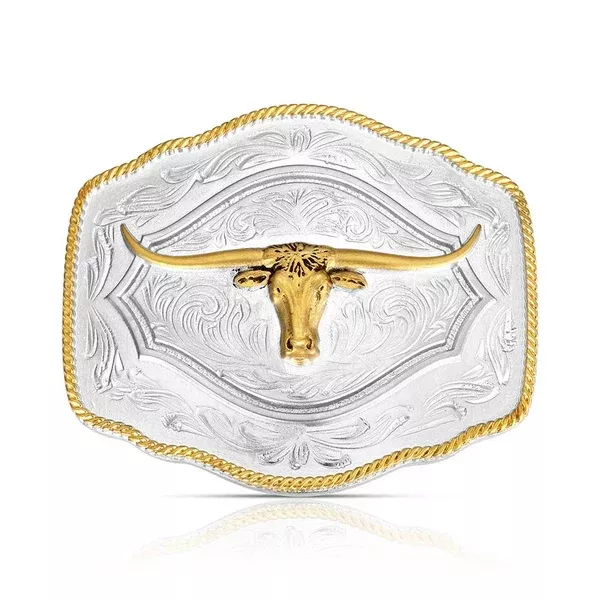 Montana Silversmiths Belt Buckle | On The Range Longhorn