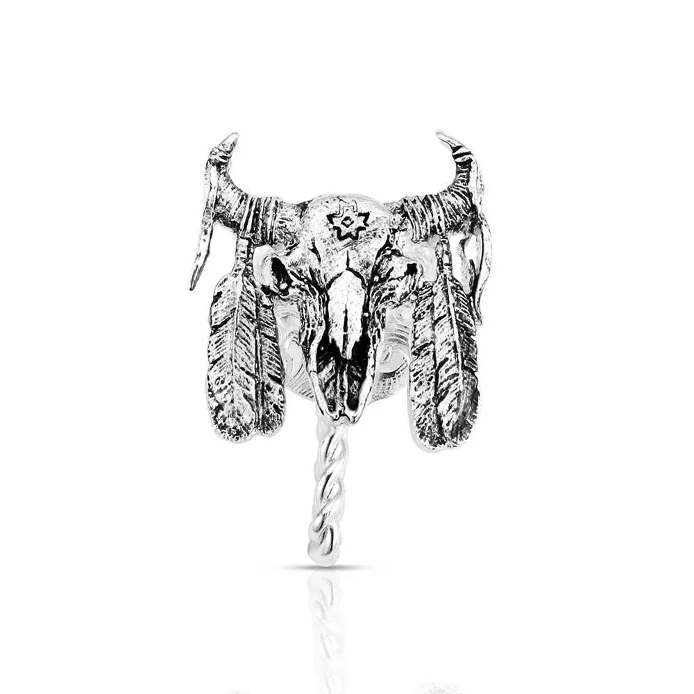 Montana Silversmiths Buffalo Skull Hat Clip HCP6422