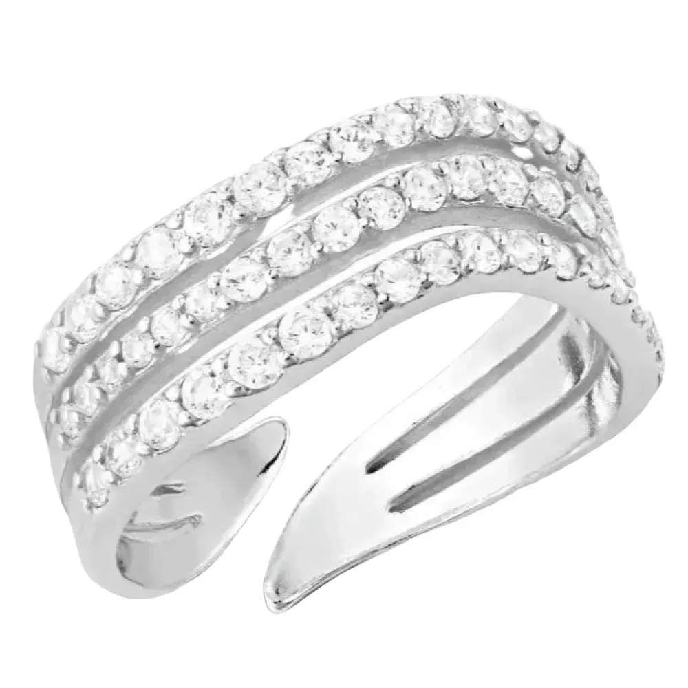 Montana Silversmiths Calm Waters Crystal Open Ring
