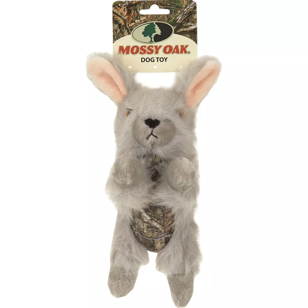 Mossy Oak Plush Rabbit Dog Toy with Ballistic Belly, Small