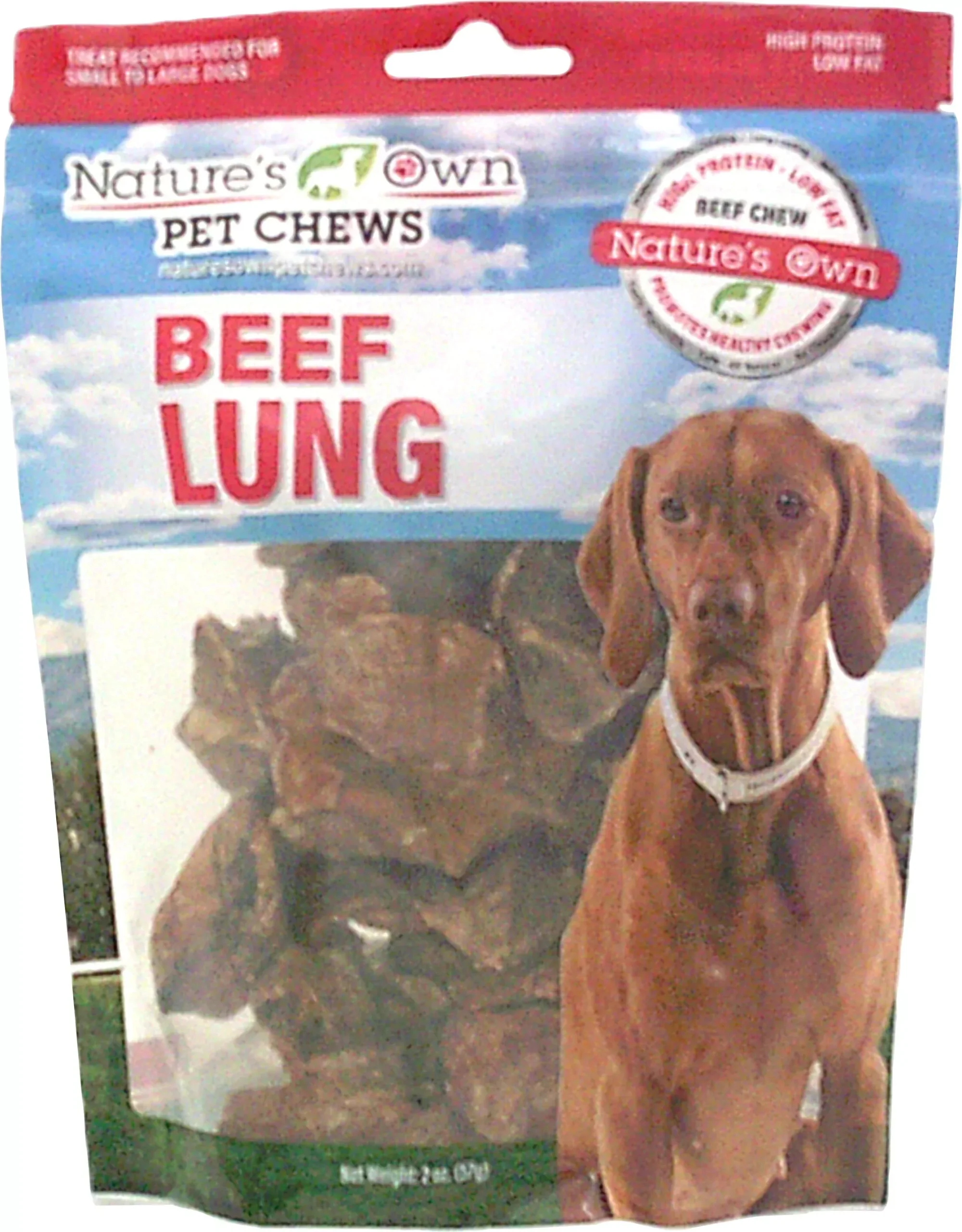 Nature's Own Beef Lung Chunks Dog Chew 2 oz