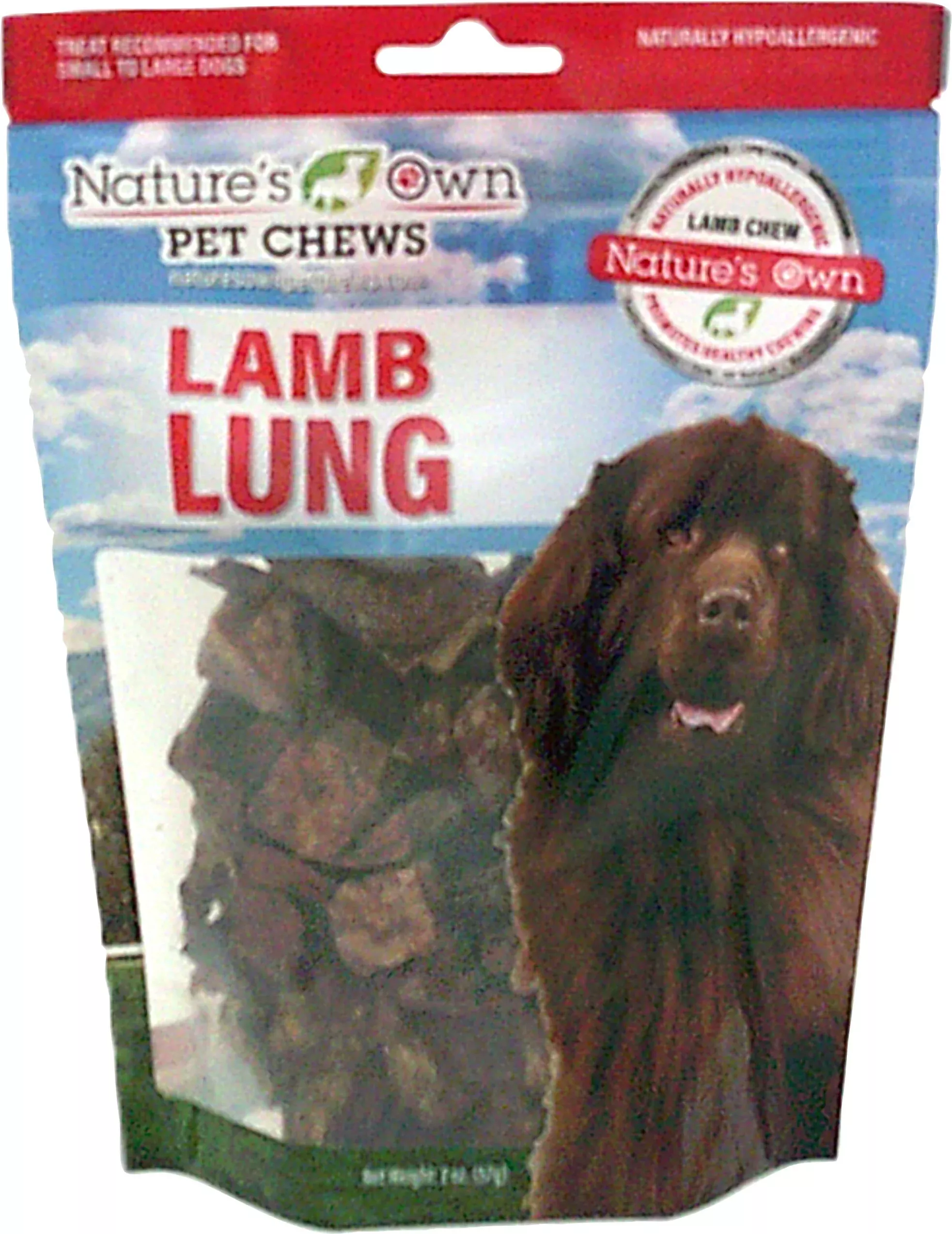 Nature's Own Lamb Lung Chunks Dog Treats, 2 oz