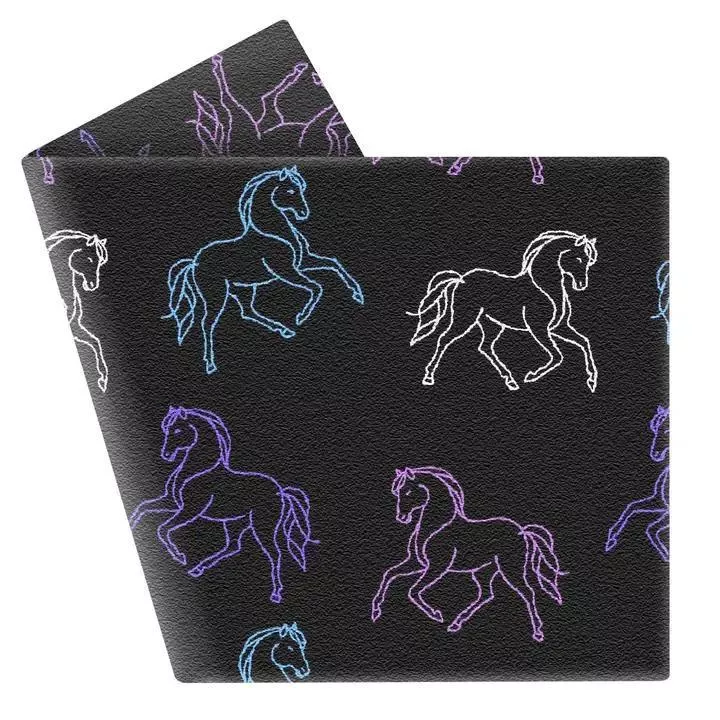 Neon Lights Horses Throw Blanket 60" X 72" L157