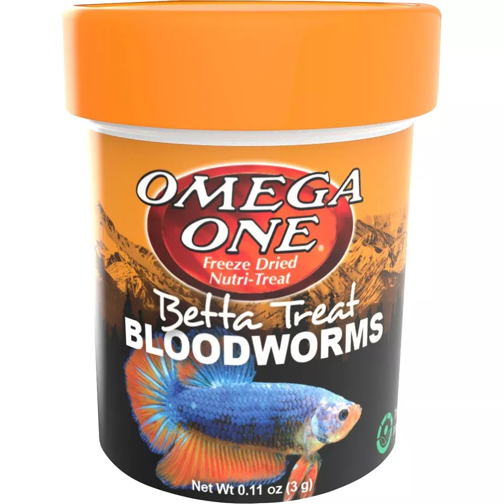 Omega One Betta Treat Bloodworms, 0.11 oz