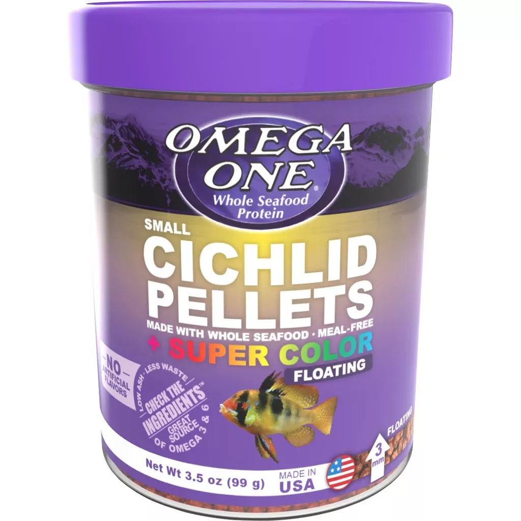 Omega One Cichlid Pellets, Small 3.5 oz