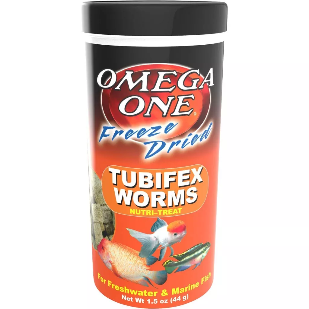 Omega One Freeze-Dried Tubifex Worms, 1.5 oz