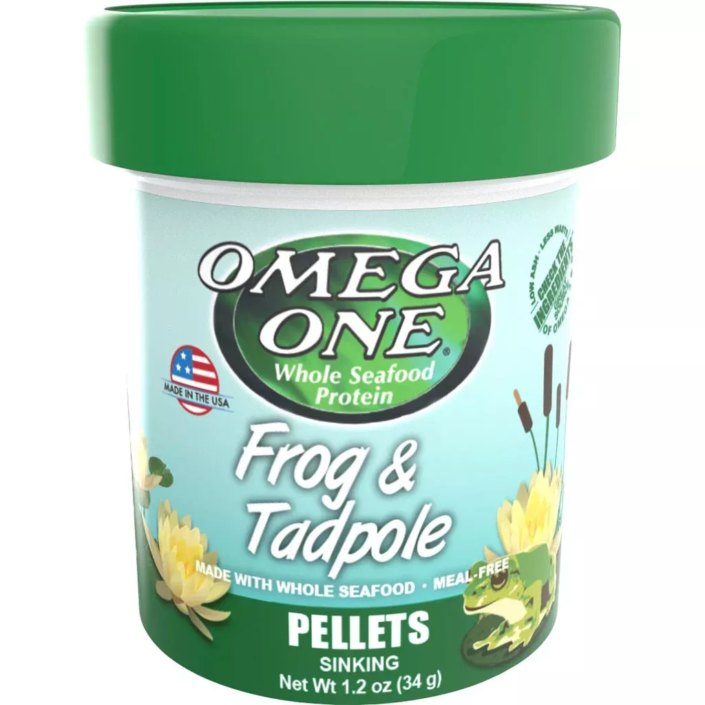 Omega One Frog and Tadpole Pellets, 1.2 oz