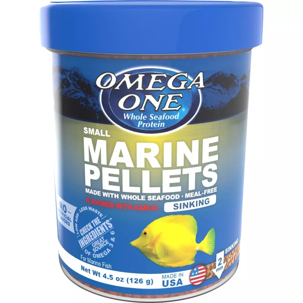 Omega One Garlic Marine Sinking Pellets, Small, 4.5 oz