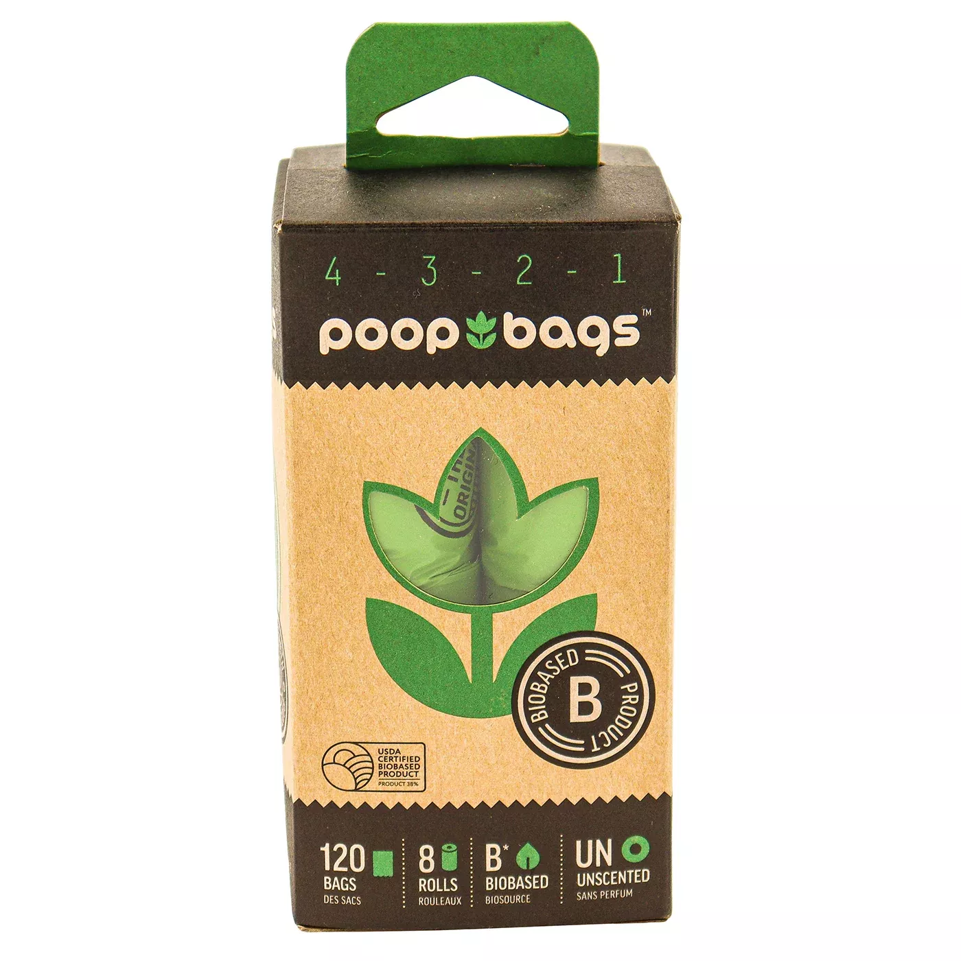 The Original Poop Bags Unscented Countdown Rolls - Pack of 8