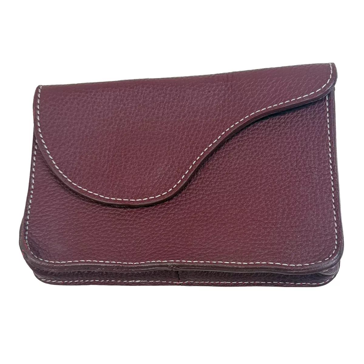 Oughton Paddock Pebbled Leather Belt Bag in Burgundy