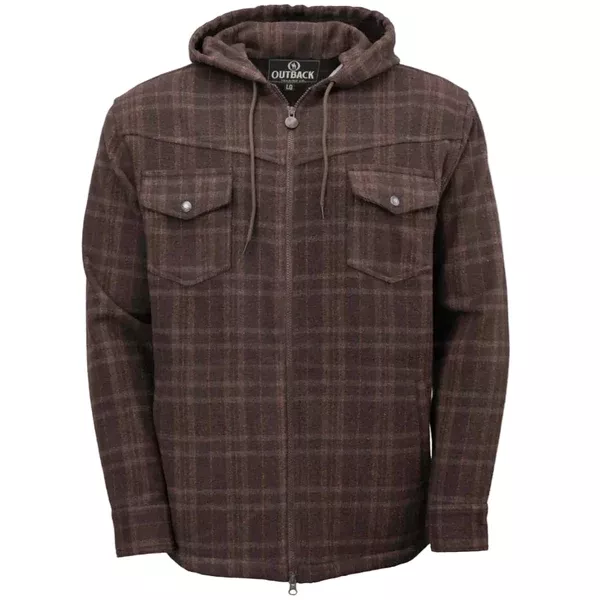 Outback Trading Mens Hoodie | Orion | Brown