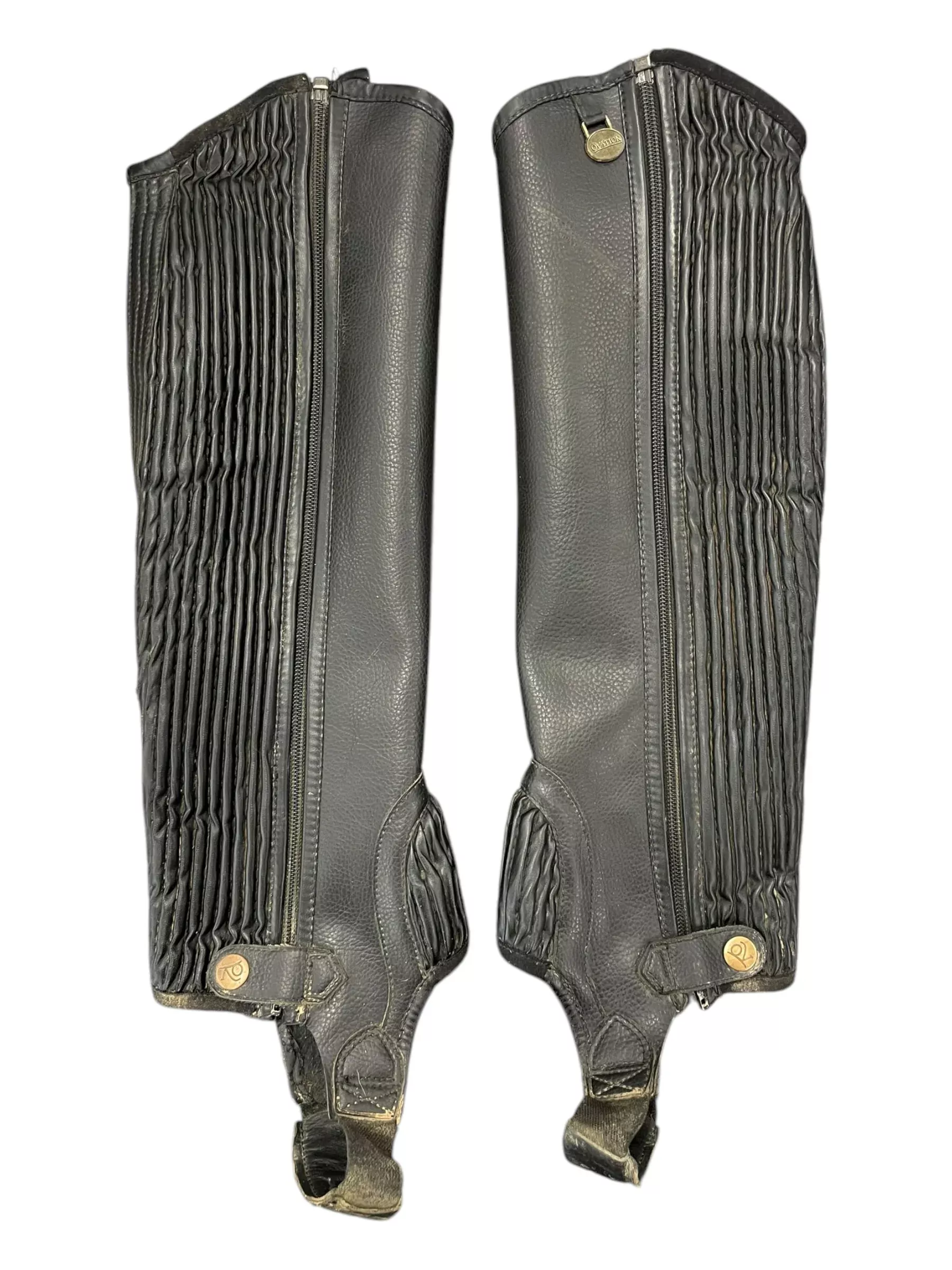 Ovation Leather Half Chaps - Black - TS - USED