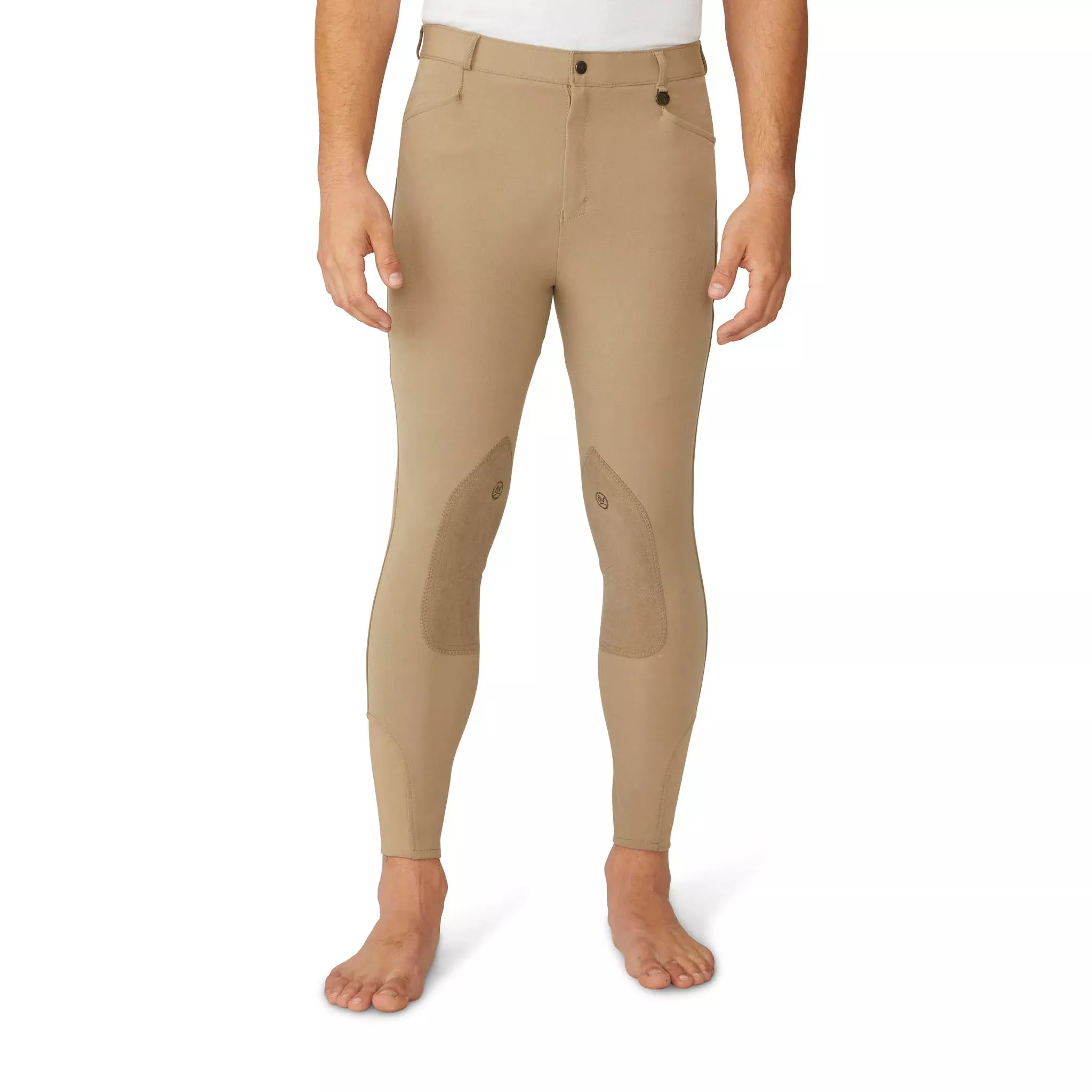 Ovation - Men's EuroWEAVE™ DX Suede Knee Patch Breech - Light Tan