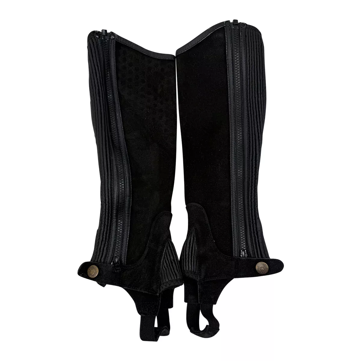 Ovation Suede Ribbed Half Chaps in Black - Tall/Slim