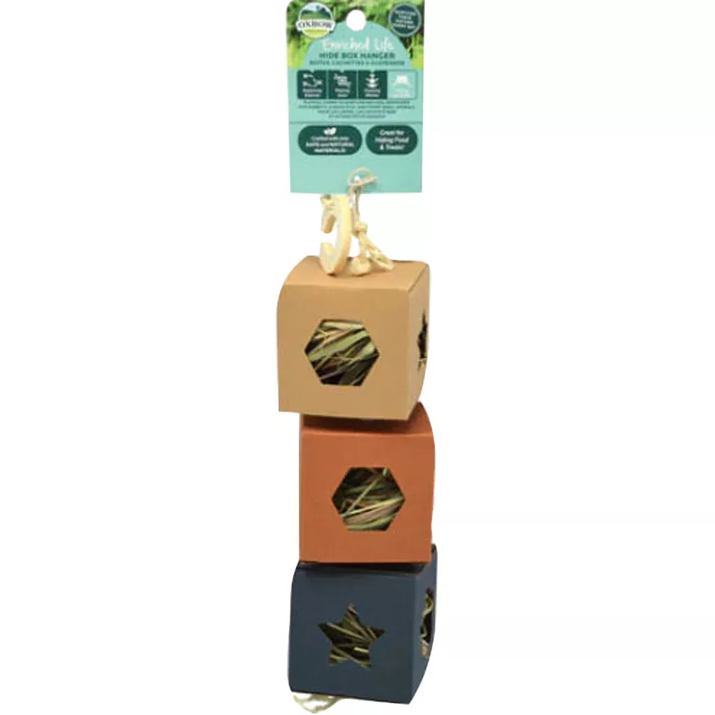 Oxbow Enriched Life Hide Box Hanger Small Animal Toy