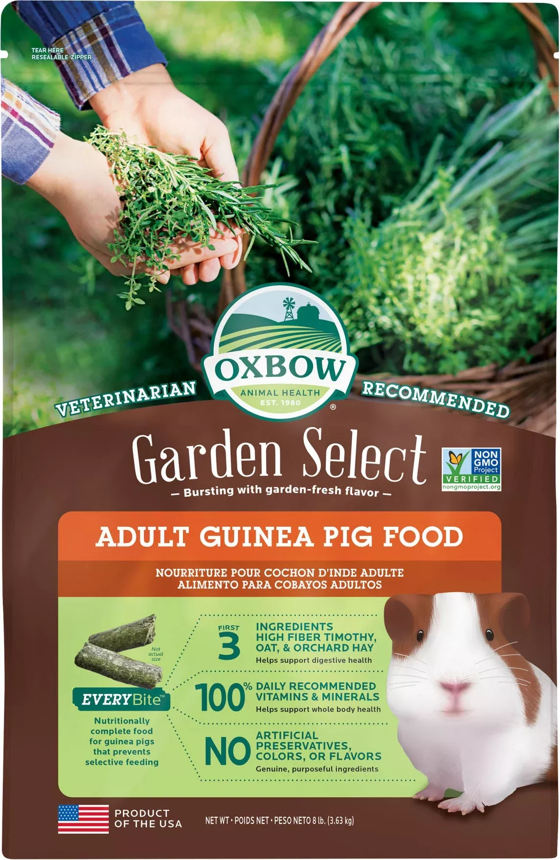 Oxbow Garden Select Adult Guinea Pig Food, 8 lb
